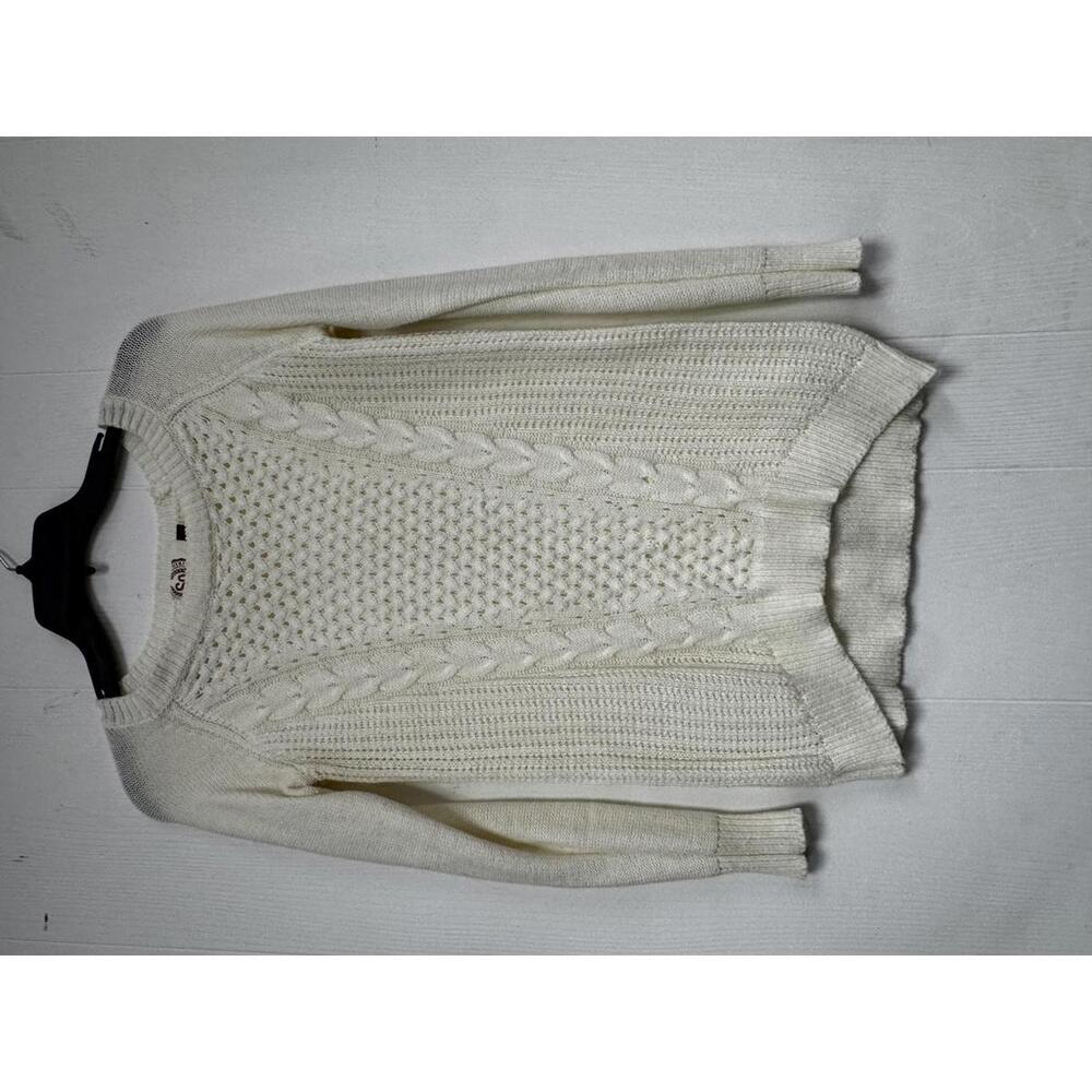 Heritage 1981 Women's Cream Cable Knit Sweater Size Small
